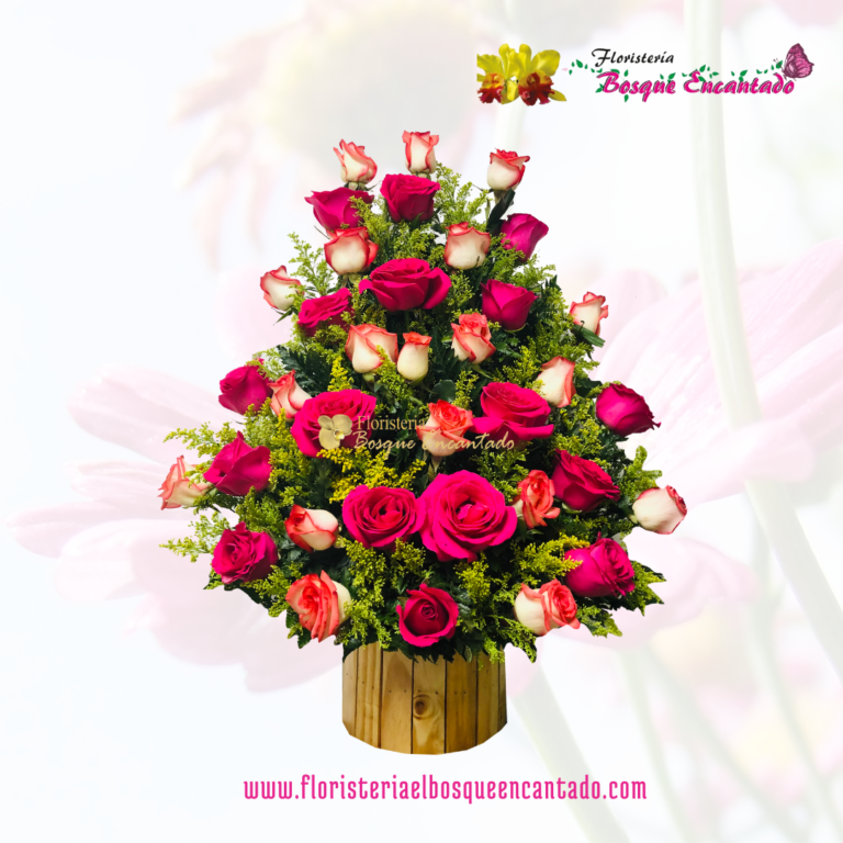 Ramo tradicional base madera - Floristería El Bosque Encantado